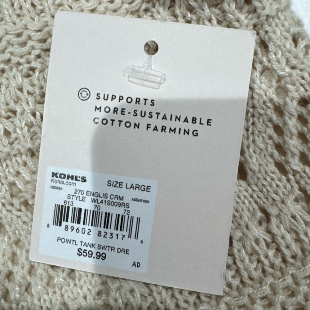 LC Lauren Conrad Cream Crochet Midi Dress - Picture 5 of 10